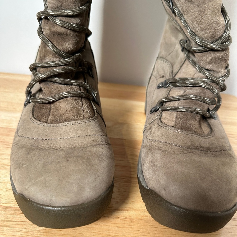 Winter CAT Caterpillar Waterproof Faux Fur Tall Lace Up‎ Boots 7.5 Snow Hiking - Picture 3 of 11